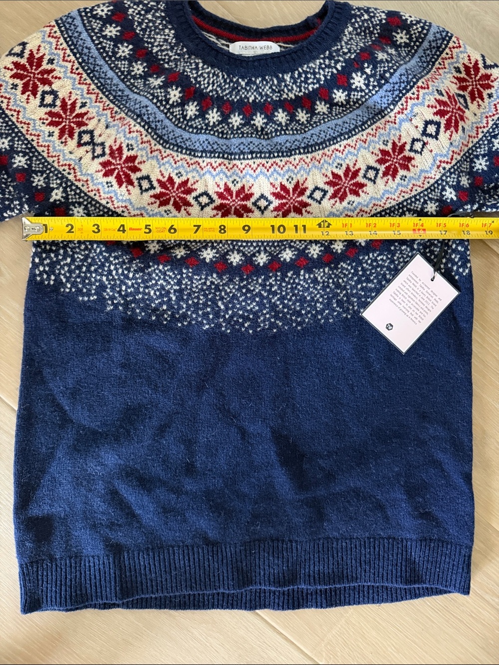 Tabitha Webb Nordic Fair Isle Lambswool Sweater | Size Medium | NWT - Picture 6 of 8